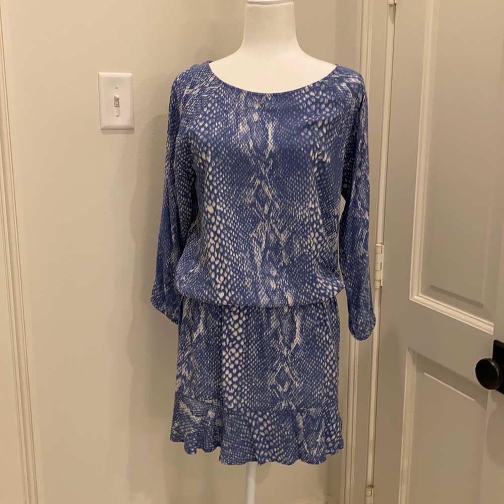 Joie size Med Arryn blue snake print dress
